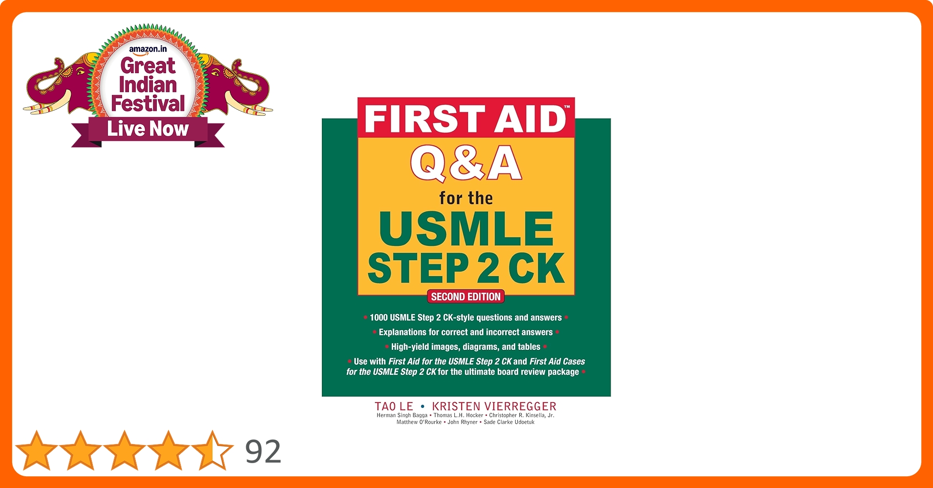 First Aid Q &amp; A for the USMLE Step 2 CK (First Aid USMLE) [ペーパーバック] Le， Tao、 Vierregger， Kristen， M.D.、 Bagga， Herman Singh， M.D.、 Hocker， Thomas L. H.， M.D.; Kinsella， Christopher R.， Jr.， M.D. Buy First Aid Q&A for the USMLE Step 2 CK, Second Edition (A